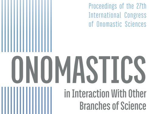 Proceedings of the 27th International Congress of Onomastic Sciences